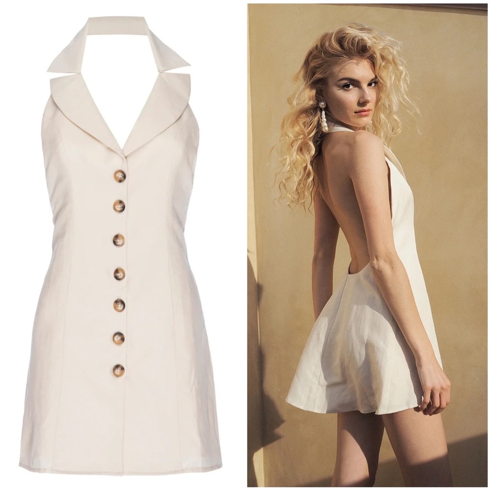 STONE COLD FOX BACKLESS HALTER HOLLY DRESS FOR LOVE LEMONS REALISATION PAR INDAH
